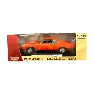 Rare Motormax 1:18 scale Die-Cast Orange 1969 Pontiac GTO Judge